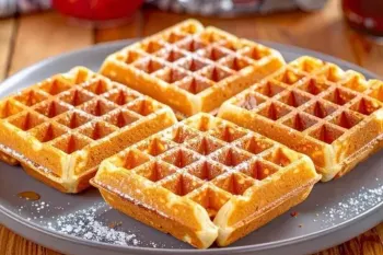 طرز تهیه وافل ترد و پفکی آسان با پرتقال در ۵ دقیقه !
