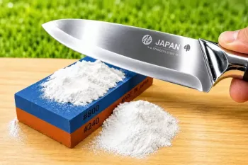 تیز کردن چاقو با جوش شیرین و سنگ تیزکن در یک دقیقه