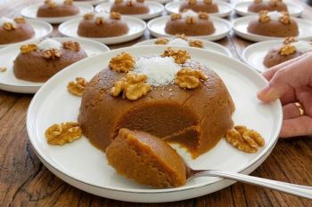 طرز تهیه حلوا شیر خامه ای با تکنیک اضافه کردن شکر در آخر