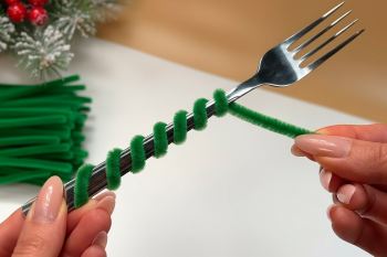 آموزش ساخت دکوری کریسمسی شیک با چنگال