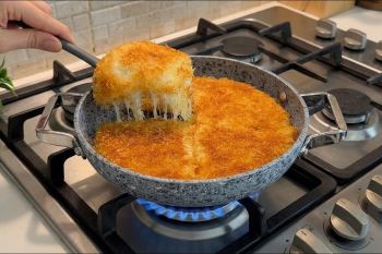 طرز تهیه کنافه برشته خانگی ۱۰ دقیقه ای در ماهیتابه