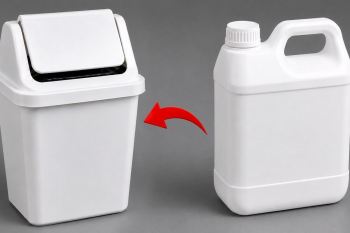 ساخت سطل زباله پاندولی با دبه و گالن پلاستیکی دورریختنی
