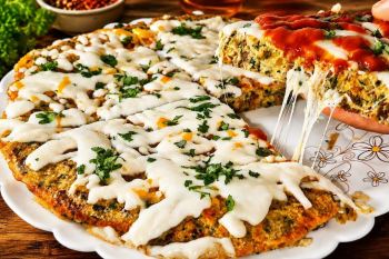 طرز تهیه پیتزا فوری تابه ای بدون نیاز به خمیر پیتزا : شام فوری و خوشمزه