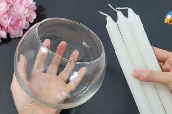 آموزش ساخت شمع تزئینی شناور با پارافین رنگی و گل