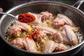 طرز تهیه بال مرغ سوخاری با جوش شیرین و سرکه سیب