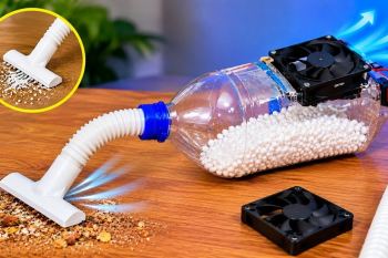 نحوه ساخت جاروبرقی با ۱ عدد بطری بازیافتی