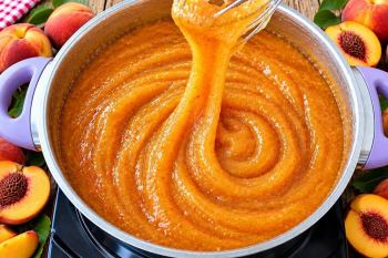 طرز تهیه پاستیل شلیل و هلو فوری بدون فر با نشاسته ذرت