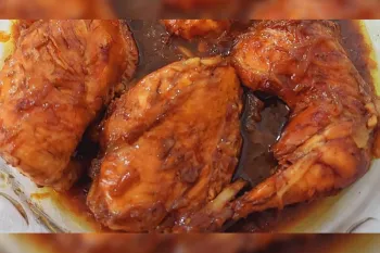 طرز تهیه مرغ کاراملی و ملس با رب انار