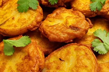 طرز تهیه پکوره کچالو یک غذای خوشمزه هندی با سیب زمینی
