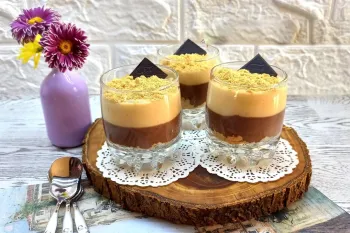 طرز تهیه دسر کاراملی شکلاتی به سبک ترکی