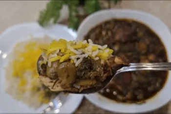 طرز خورشت باقالی با رب انار، یک غذای سنتی و مجلسی، سریع و خوشمزه
