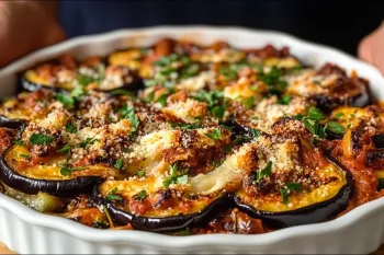 طرز تهیه یک غذای ایتالیایی با بادمجان و سوسیس