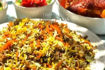 طرز تهیه هویج ماش کازرونی پلو فوق العاده خوشمزه