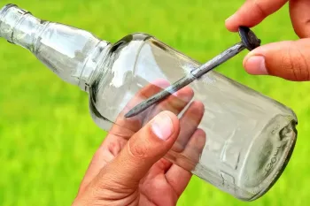 ایده ای جالب برای سوراخ کردن بطری شیشه ای بدون شکستن