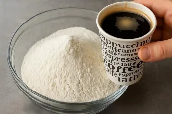 طرز تهیه یک دسر خوشمزه با ترکیب قهوه فوری و آرد!!