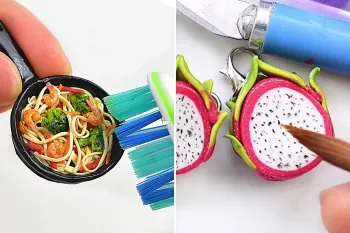 آموزش ساخت غذاهای مینیاتوری با خمیر