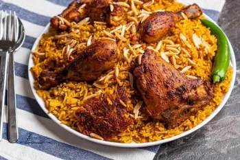 طرز تهیه کبسه مرغ غذای عربی خوشمزه و معطر