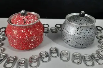 ساخت قابلمه های تزئینی مینیاتوری با قوطی دورانداختنی