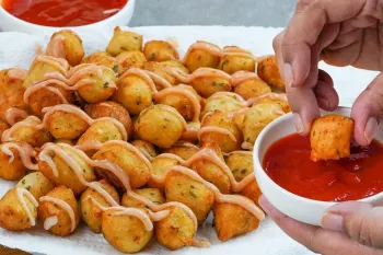 اسنک خوشمزه با برنج مانده | میان وعده فوری و ترد بدون فر برای چای عصرونه