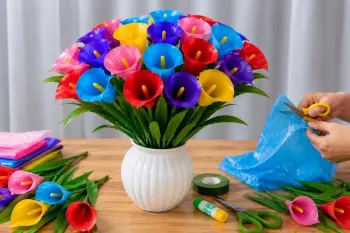 تبدیل کیسه های پلاستیکی به گل و برگ زیبا | کاردستی خلاقانه و بازیافت با ایده ای شگفت انگیز