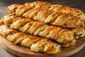 پیچ های پنیری تند با سس گوجه | اسنک مجلسی خمیر مایه دار برای عصرانه و مهمانی