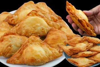 طرز تهیه سمبوسه تخم مرغ خانگی لایه لایه و ترد | بدون فر مناسب عصرانه
