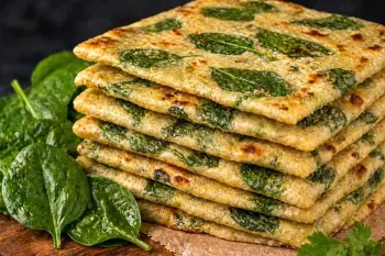 نان رژیمی خانگی اسفناج و جو دوسر/ بهتر از نان! با این دستور سریع وزن کم کردم |