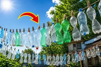 با قرار دادن بطری پلاستیکی در آفتاب یک وسیله کاربردی و کم هزینه بساز