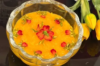 شله زرد مجلسی با تمام نکات طلایی 🥣✨ | دسر سنتی و خوش عطر برای محرم و مناسبت های خاص