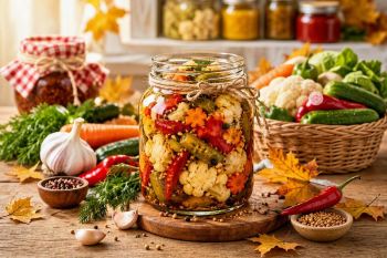 طرز تهیه ۸ مدل ترشی پاییزی خوشمزه؛ از سبزیجات تا میوه های پاییزی