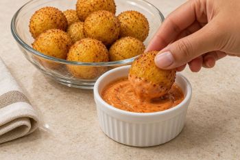 طرز تهیه توپک های سیب زمینی ترد و خوشمزه و اقتصادی