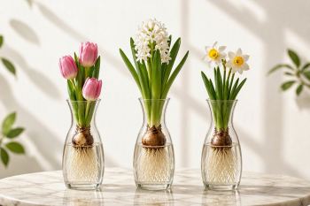 پیاز گل هایی که می توانید به راحتی در آب پرروش دهید