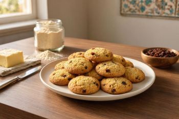 طرز تهیه شیرینی کشمشی خانگی بدون فر؛ در تابه و روی گاز!