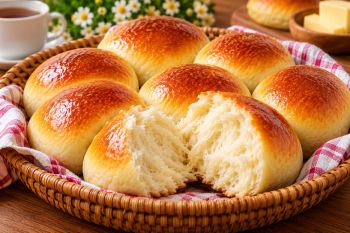 «طرز تهیه نان شیری طلایی و پنبه ای؛ با روشی ساده و نتیجه ای عالی»