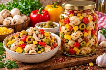 طرز تهیه ترشی قارچ رستورانی در خانه؛ ساده، خوشمزه و پرطرفدار