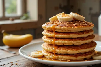طرز تهیه پنکیک موز و جو دوسر، صبحانه ای سالم و خوشمزه