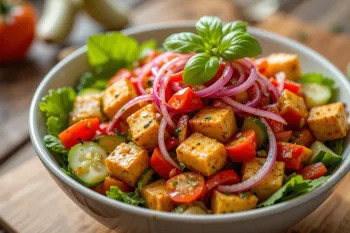 طرز تهیه سالاد توفو برای وعده های غذایی سبک و رژیمی