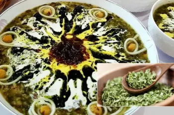 روش تهیه آش رشته با سبزی خشک برای ۴ نفر
