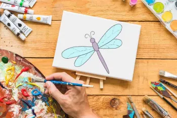 با چند خط ساده یک سنجاقک فوق العاده زیبا بکش