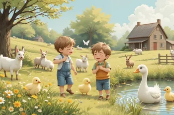 ماجرای جوجه اردک گمشده در مزرعه بهاری