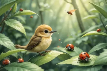 داستان دوستی پرنده و کفشدوزک