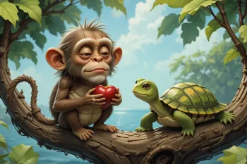 قصه آموزنده خیانت لاکپشت و میمون دانا
