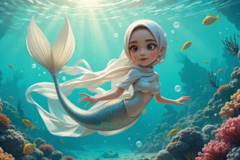 قصه انگلیسی پری دریایی کوچک با ترجمه فارسی