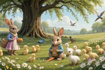 قصه کوتاه کودکانه آغاز بهار و تولد بن کوچولو در علفزار