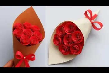 آموزش ساخت دسته گل کاغذی برای هدیه روز معلم