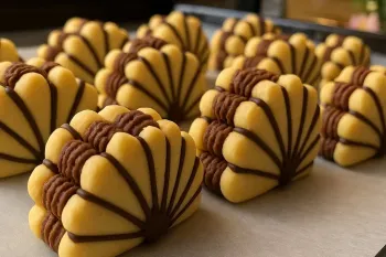 طرز تهیه بیسکویت شکلاتی دو رنگ : این بیسکویت ها توی دهن آب میشن !