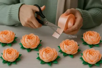 آموزش آسان گل رز ساتن زیبا برای مبتدیان !