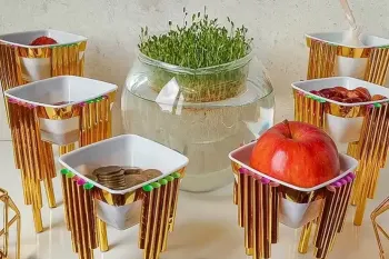 آموزش ساخت هفت سین نوروز با وسایل دور ریختنی !