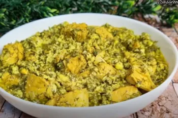 طرز تهیه شوید واویشکا مرغ شمالی / غذای گیلانی خوشمزه