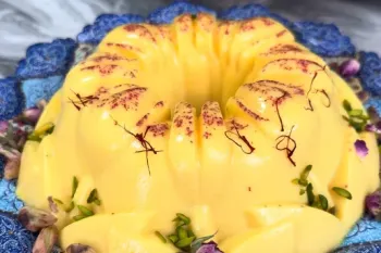طرز تهیه دسر زعفرانی با عطر هل / دسر ساده اما بی نهایت خوشمزه